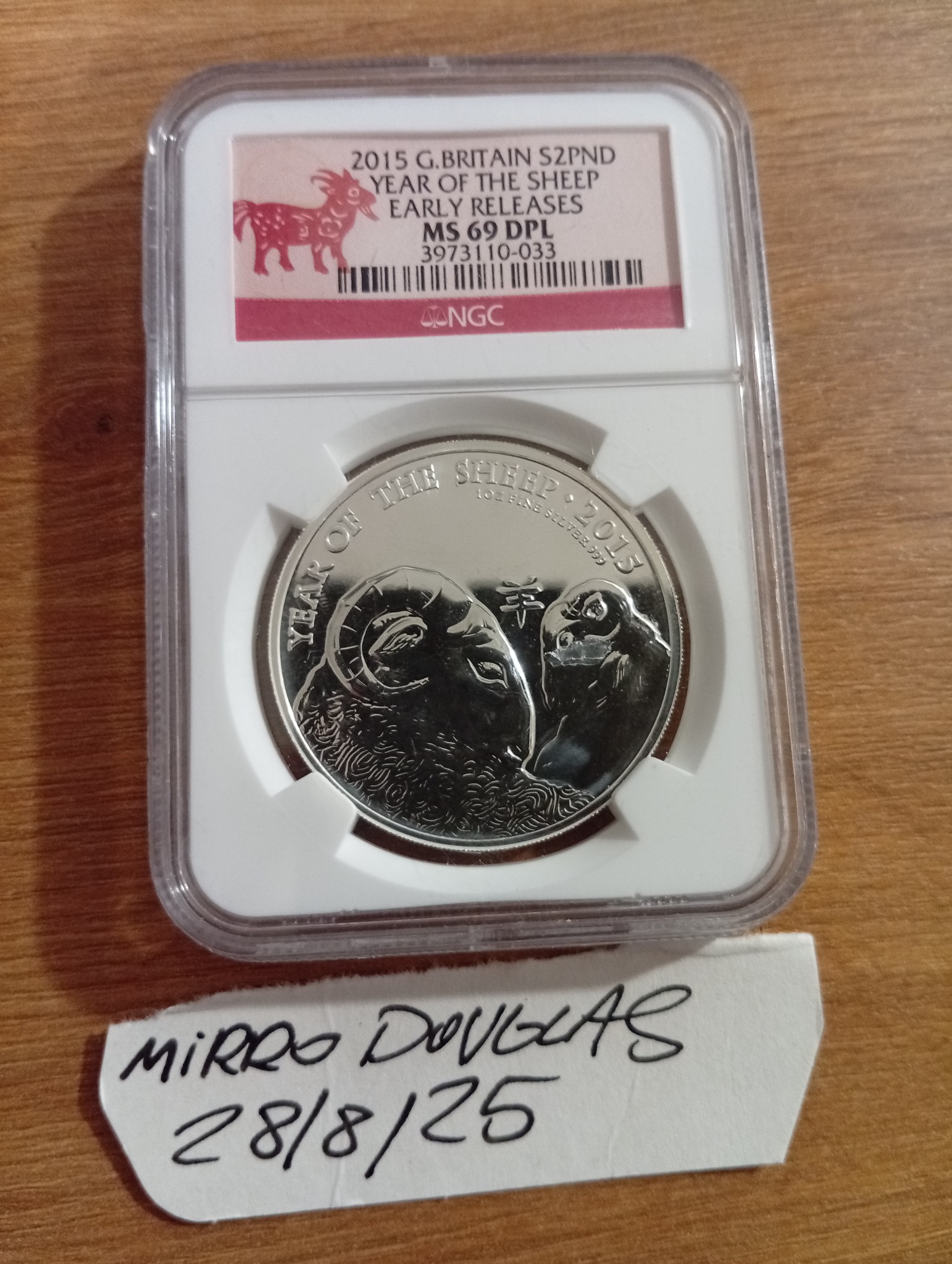 2015 Year of the sheep ms69dpl ngc £65 Plus postage.aoog