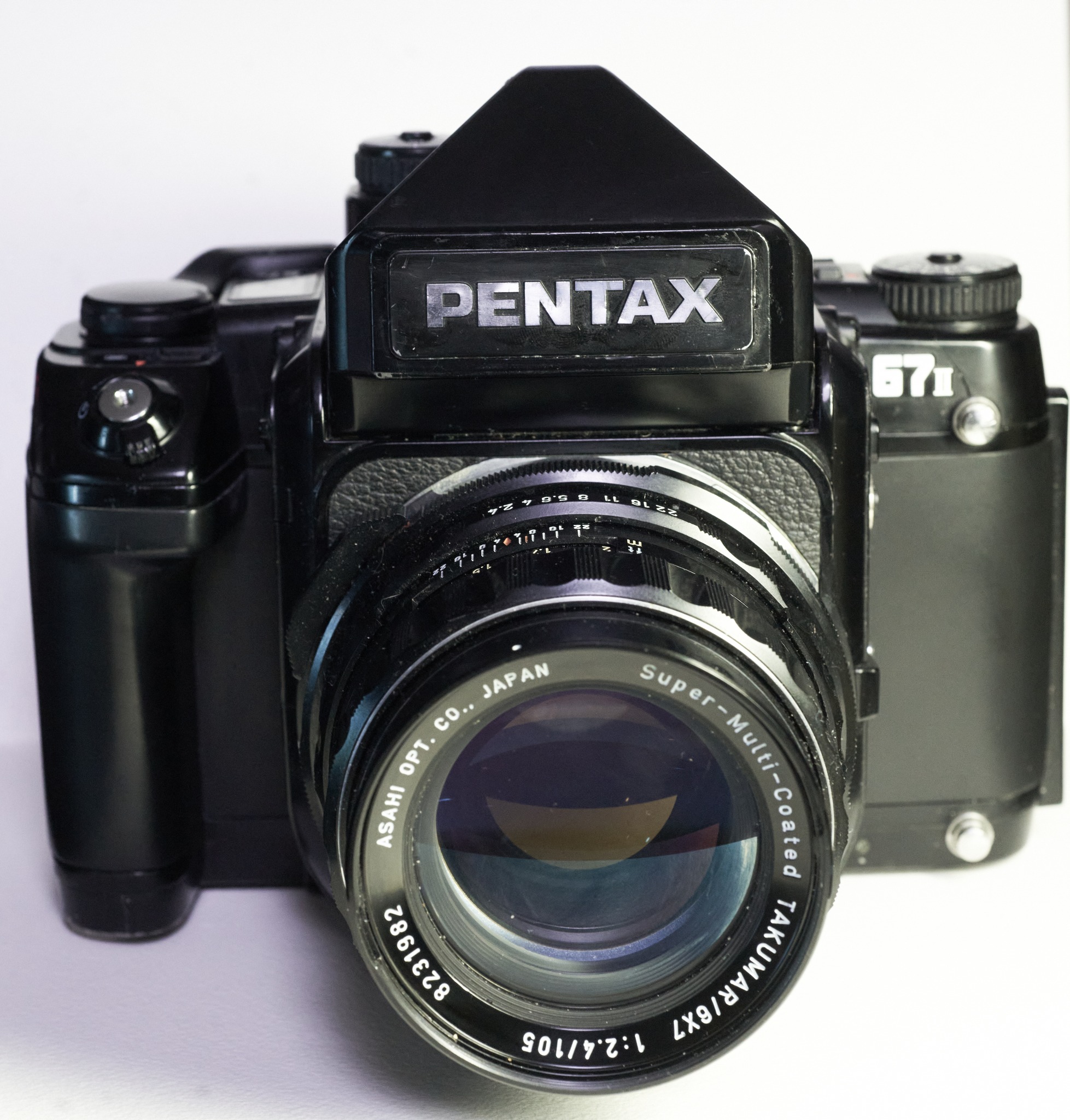 Pentax 67II medium format camera with Takumar 105 f/2.4 lens for sale