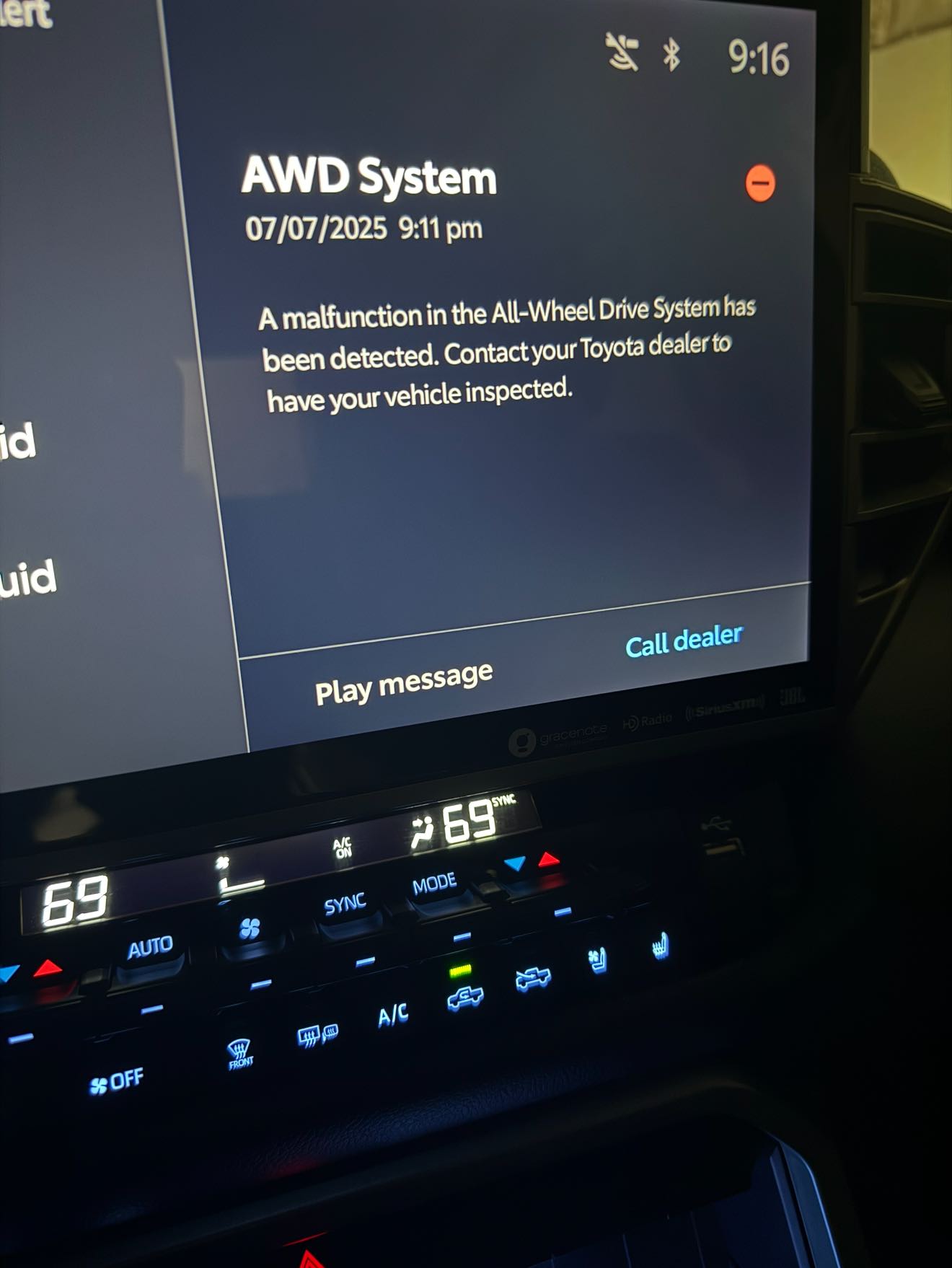 2023-2027 Toyota Tundra Owners | Has anyone received this error message ...