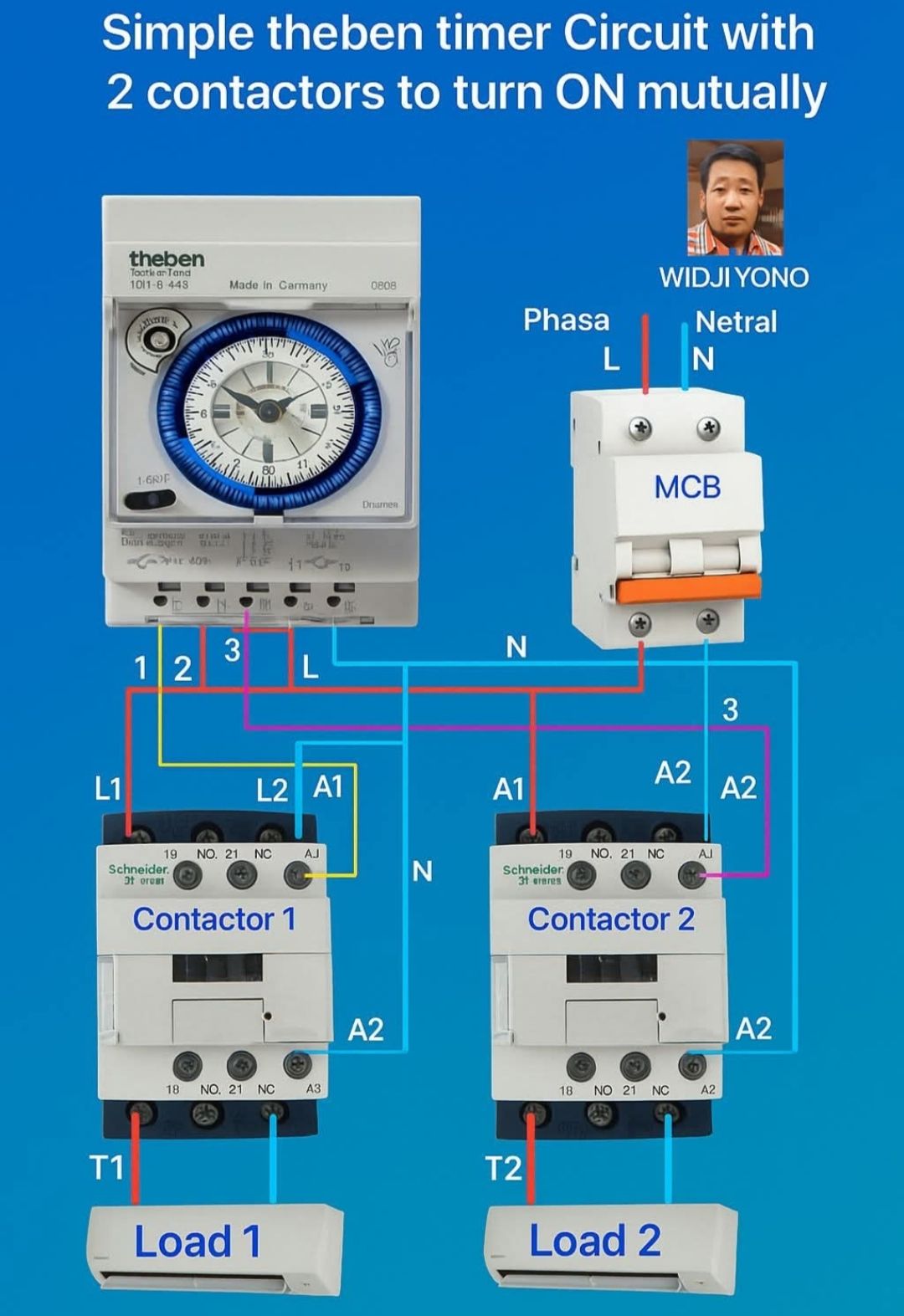 ELECTRICAL & ELECTRONICS ENGINEERING | Simple Theben Timer Circuit with ...