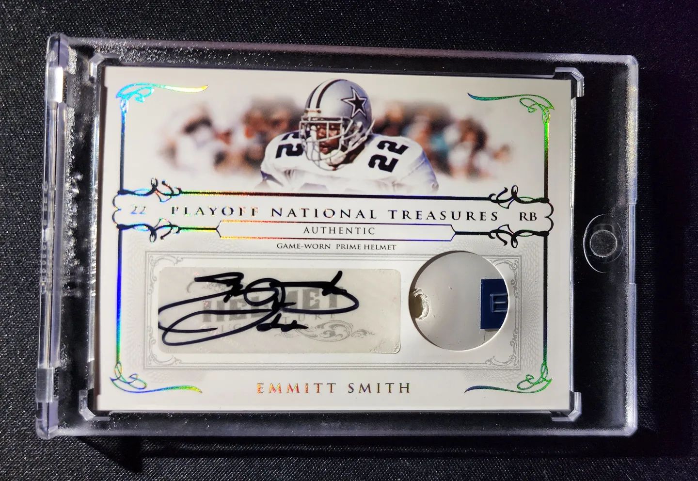 emmitt smith autographed helmet rushing record Dallas Cowboys Riddell Pro-Line Authentic league MVP Emmitt Smith | PSA AutographFacts℠