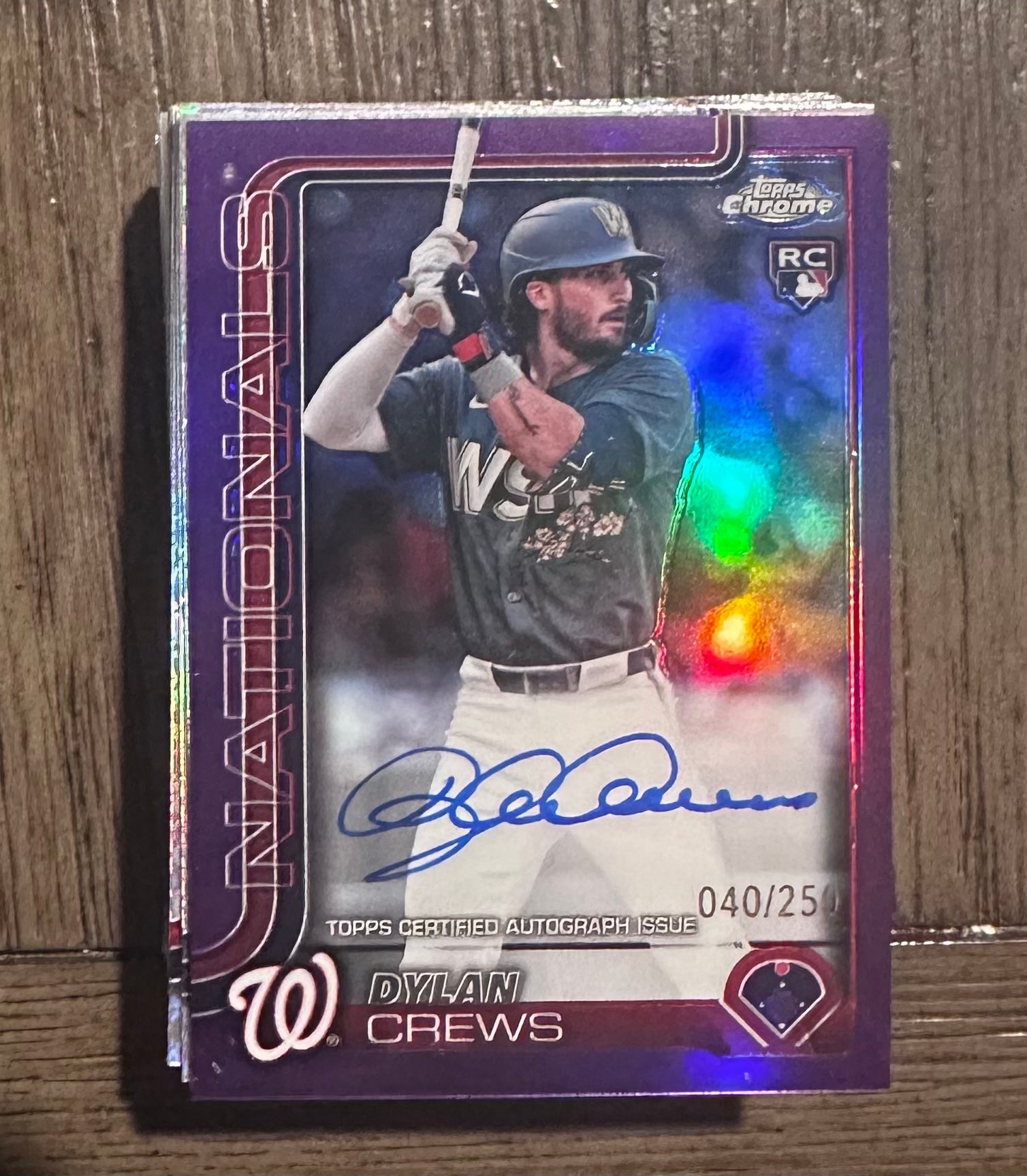 Dylan Crews purple rookie card