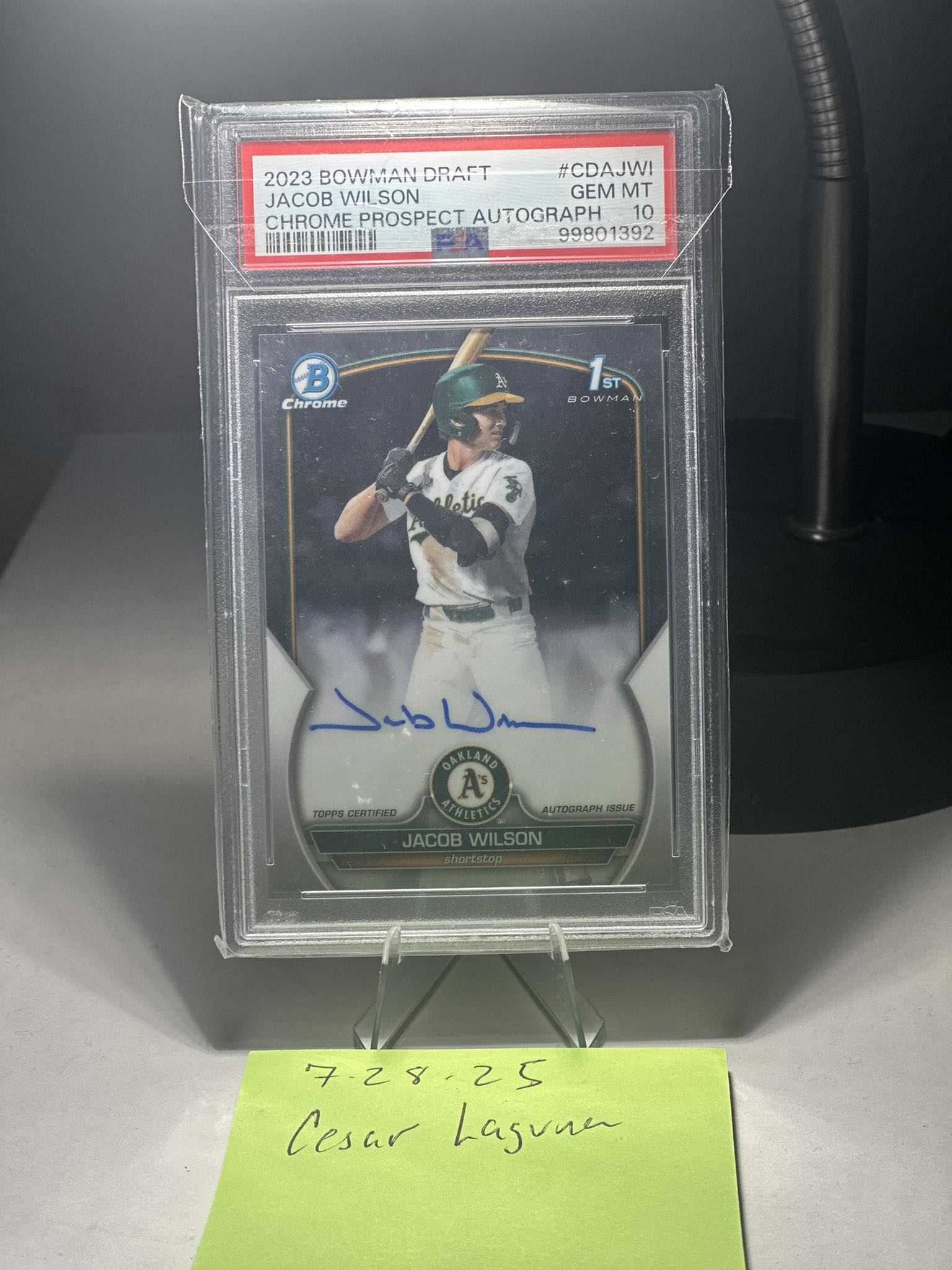 Jacob Wilson 1st Bowman Auto PSA 10