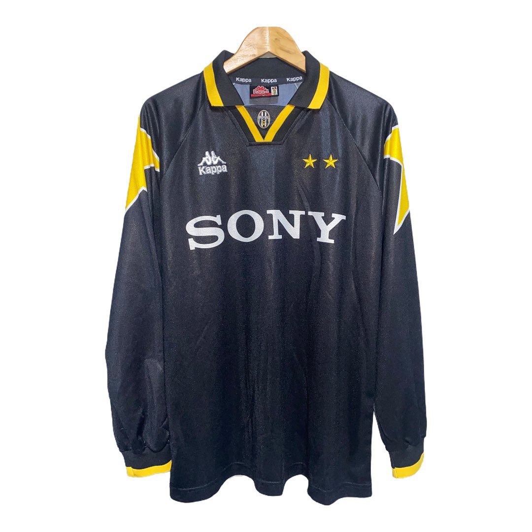 Maillot D'entraînement Juventus Kappa 1995-96 - Vintage - Noir - Taille L-XL - Occasion état "ottime"