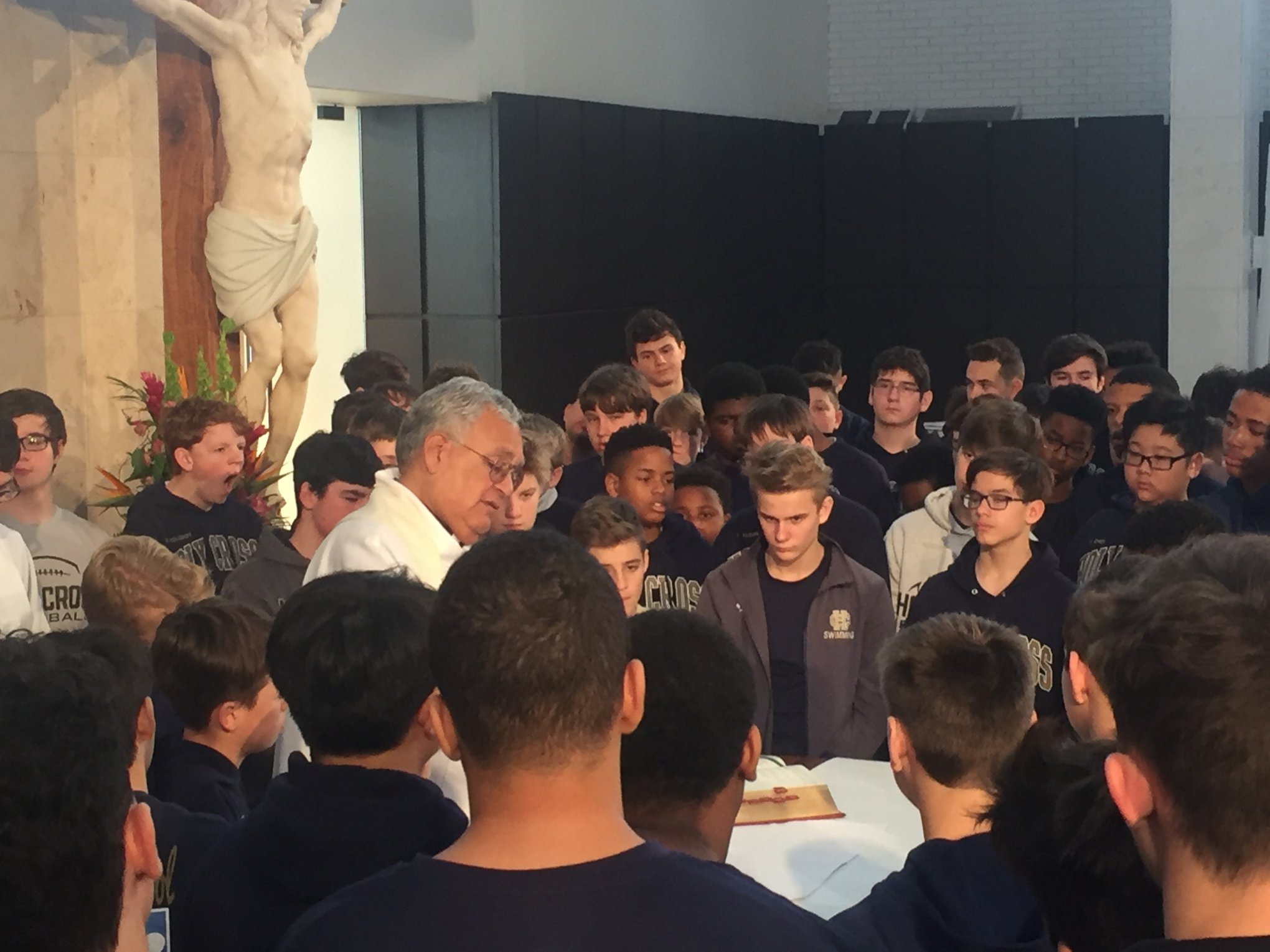 Our 8th grade class had their retreat... - Holy Cross School