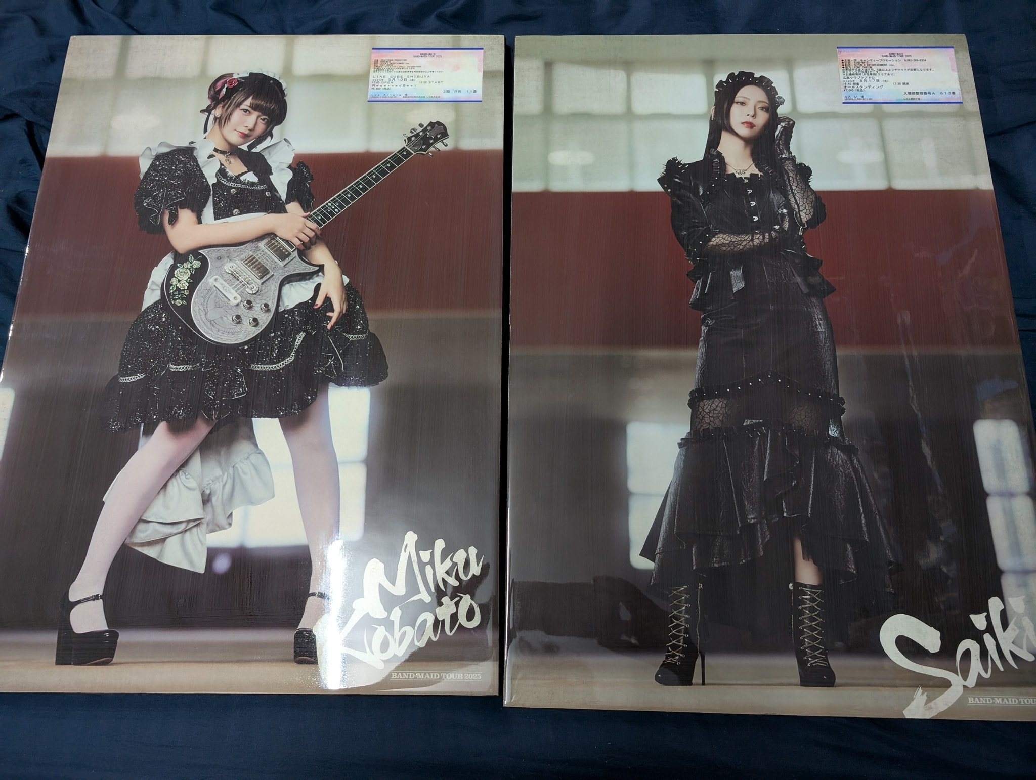 Band-Maid posters at Line Cube Shibuya Tokyo and Club Quattro