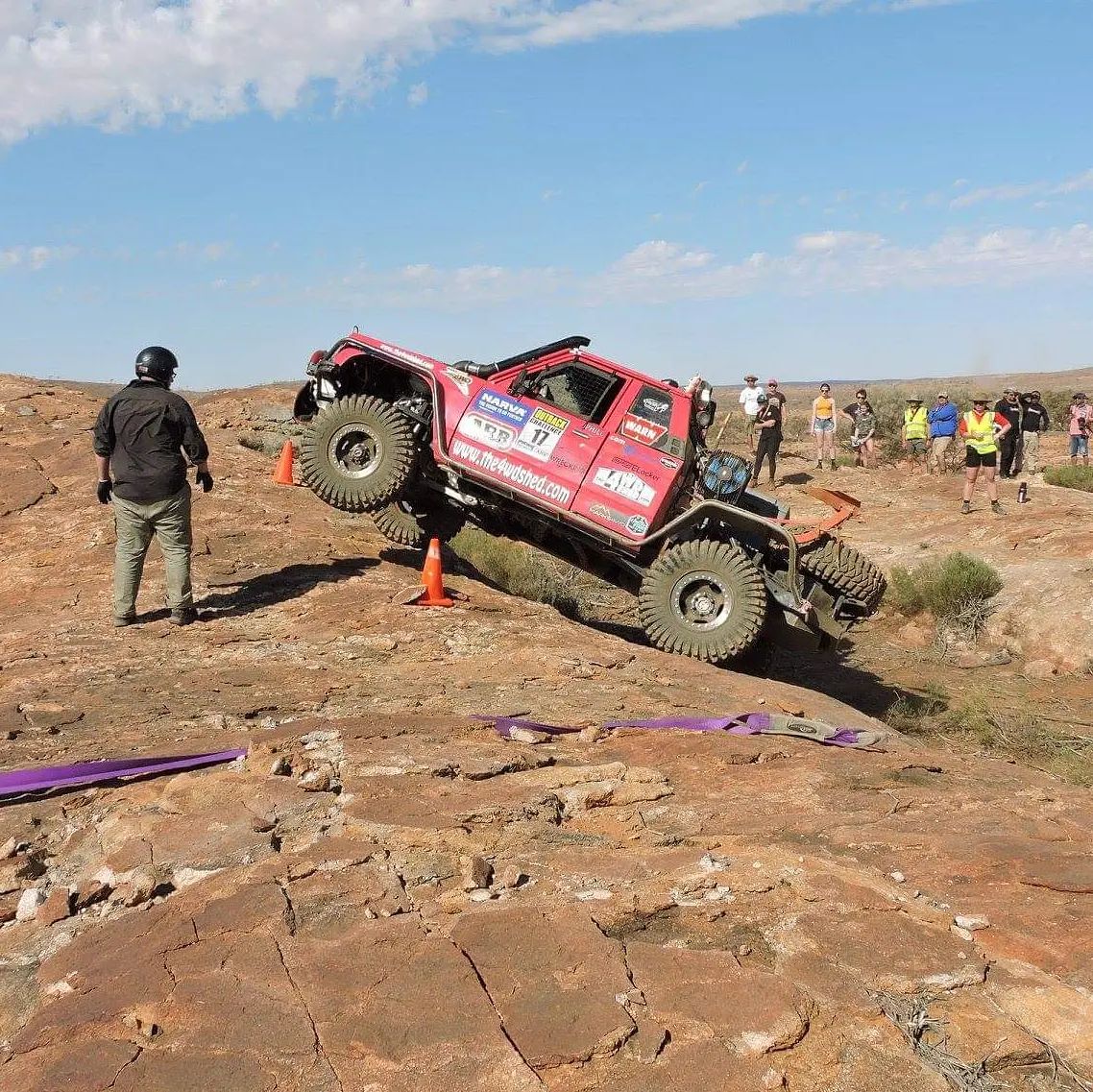 The 4WD - Showing a bit of leg at Outback Challenge a few years ago ...