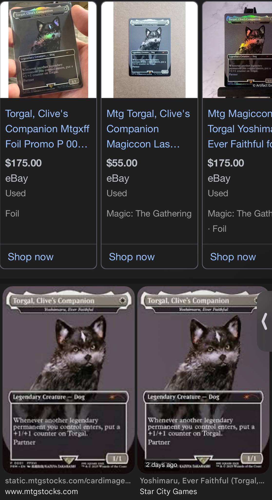 What is the production number of Torgal, Clive's Companion Mtg promo?