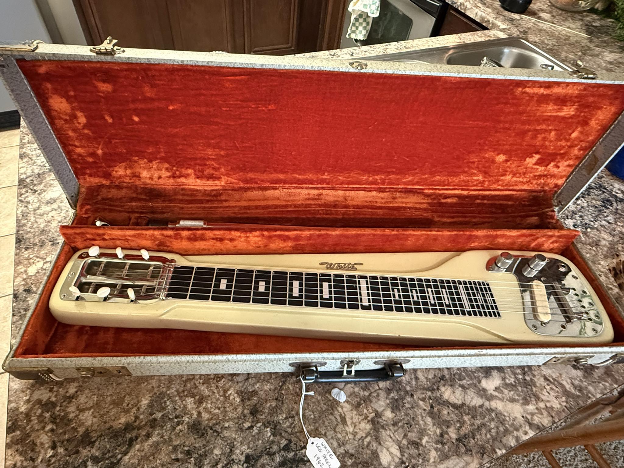 1962 fender white deluxe lap steel guitar
