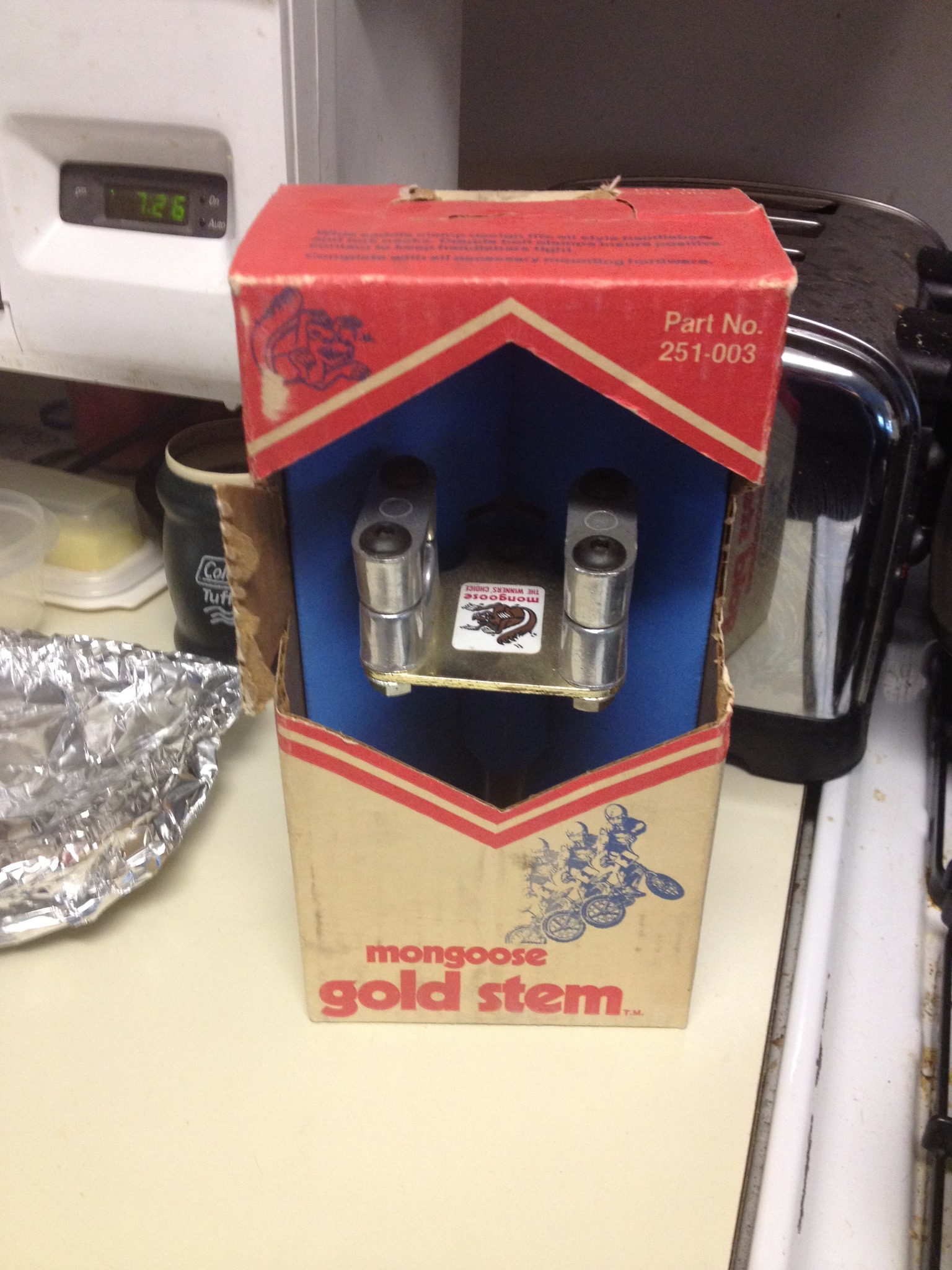 What is a NOS Mongoose gold stem in a box worth?