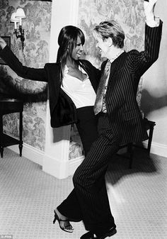 David Bowie and his wife Iman [1996] 🖤🧡