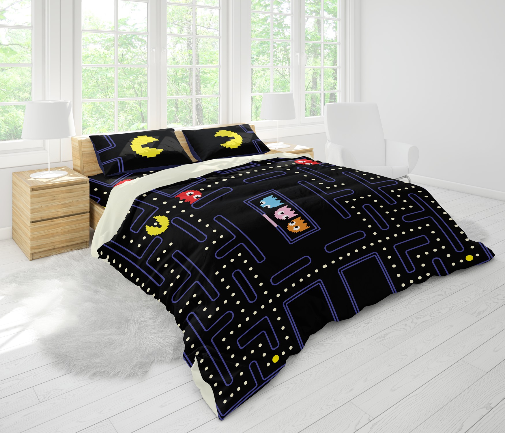 Pac Man Manta De Forro Polar, Diseño De Laberinto Pacman, Manta Súper Suave, Perfecta Para Cualquier Dormitorio, 100 X 150 Cm