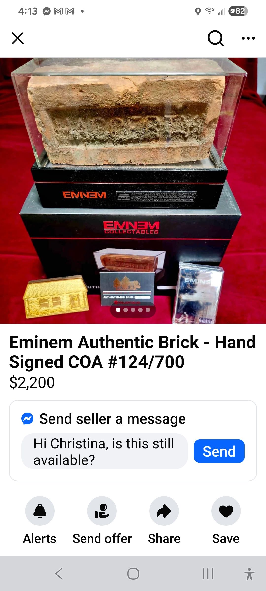 Eminem authentic hand signed brick for sale