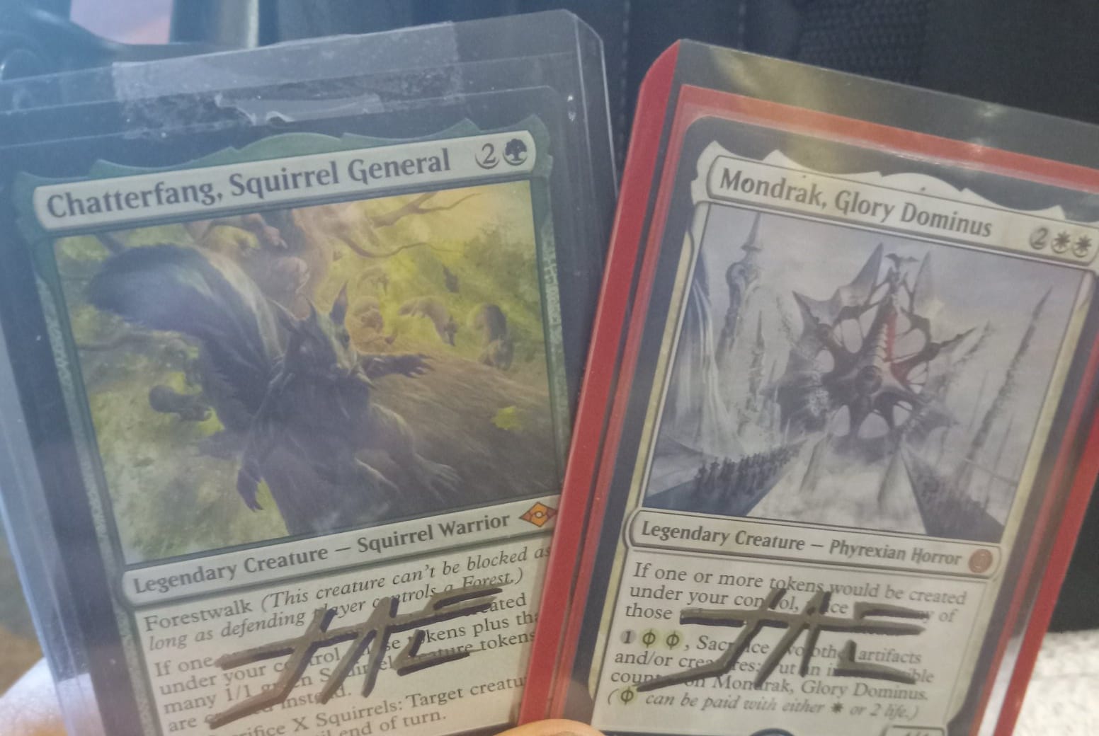 Jason Engle signs Chatterfang and Mondrak cards