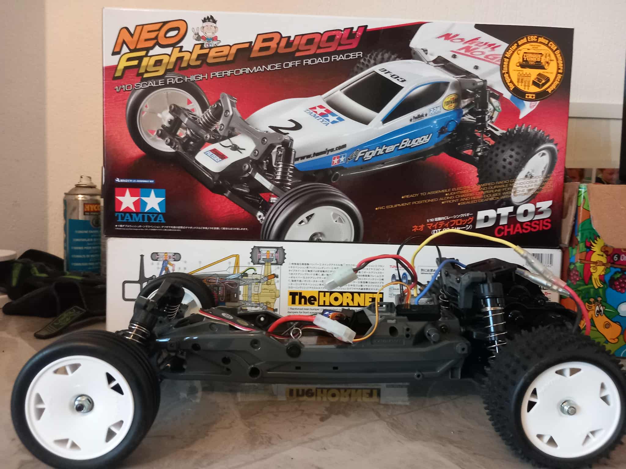 Tamiya Neo Fighter Buggy starting to take shape. Really well