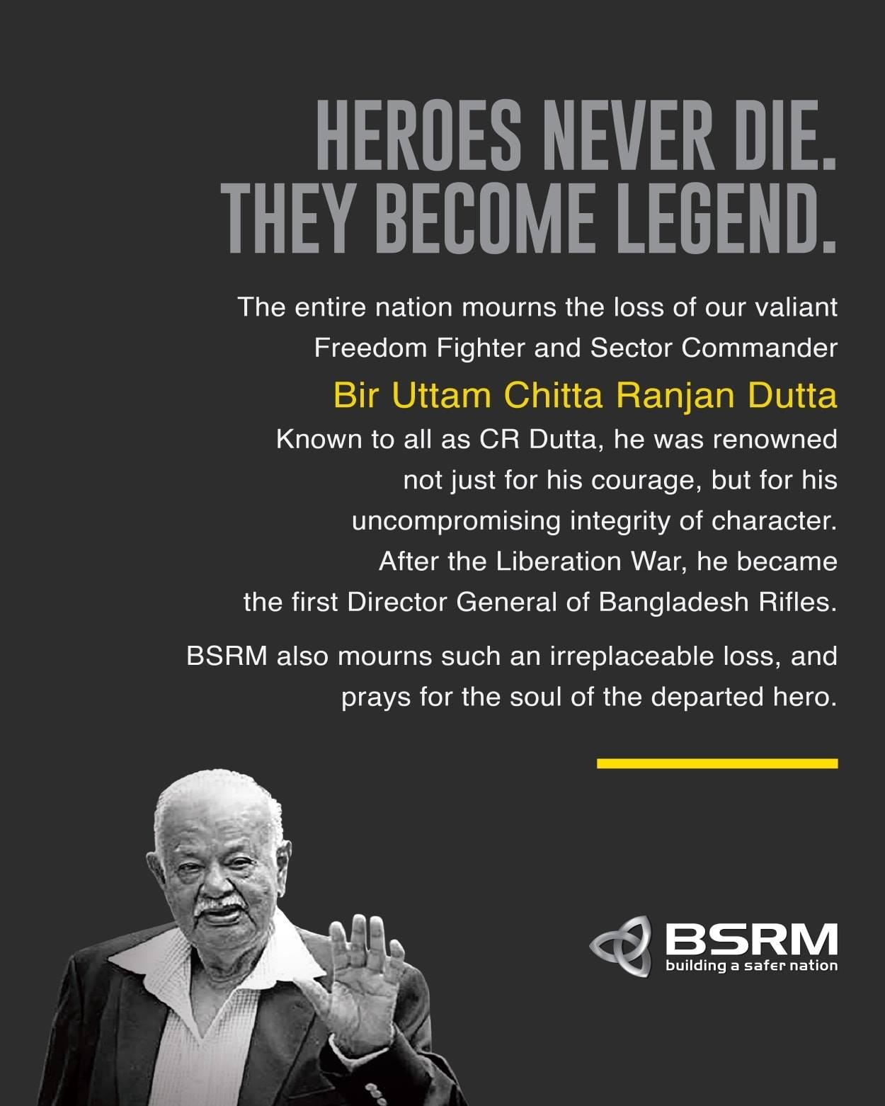 BSRM - Today the entire nation mourns the loss of our valiant Freedom ...
