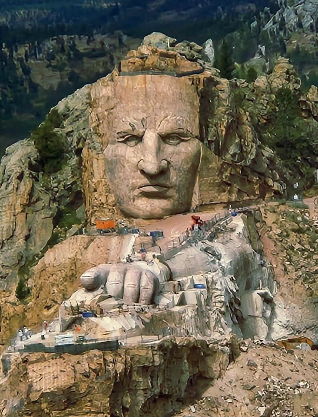 Crazy Horse Memorial in Black Hills, South Dakota
