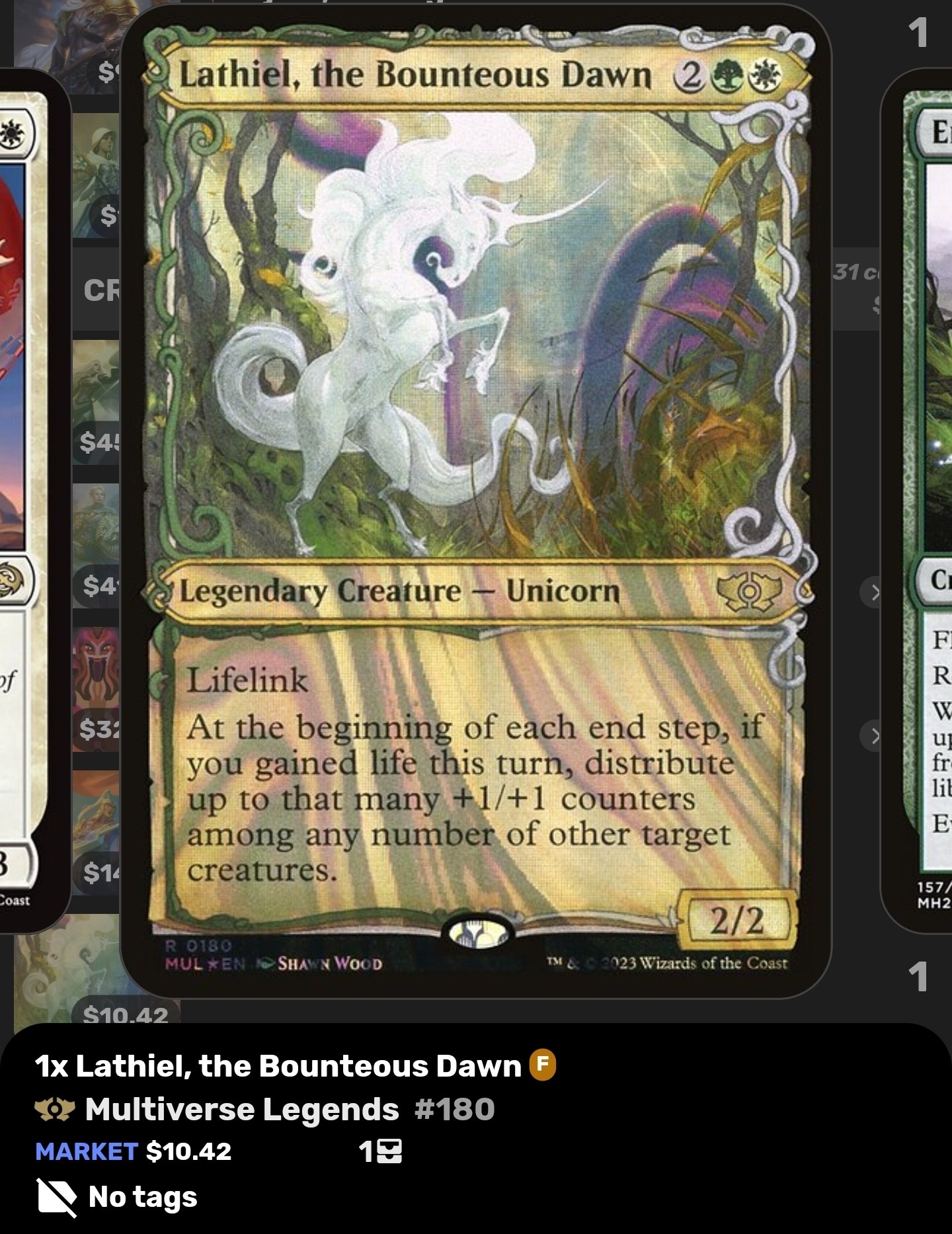 Lathiel, the Bounteous Dawn x1 NM Magic the Gathering 1x Commander