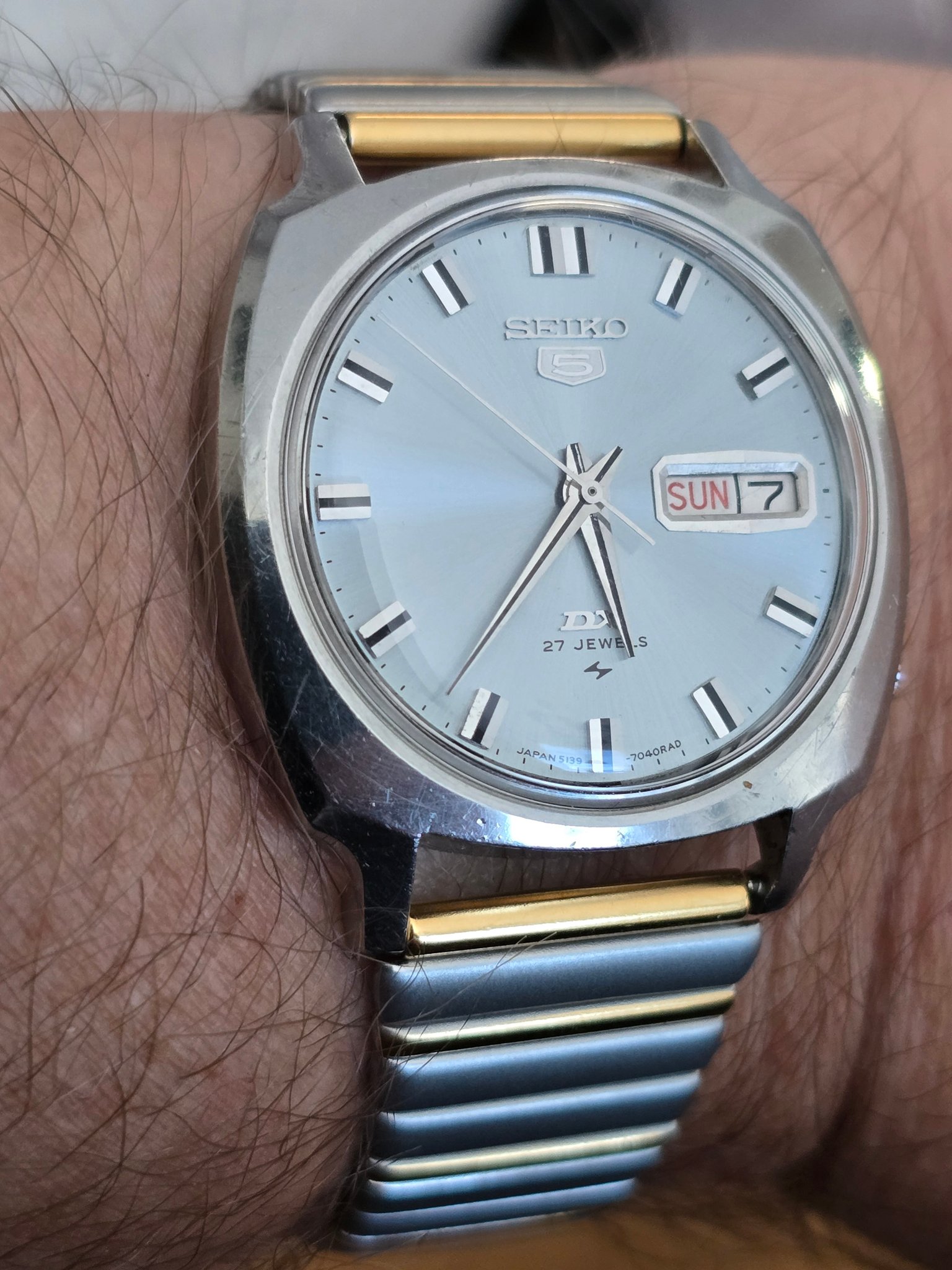 Rare Wintage Seiko 5 DX 27 Jewel 5139 6000. Maufactured 1968 