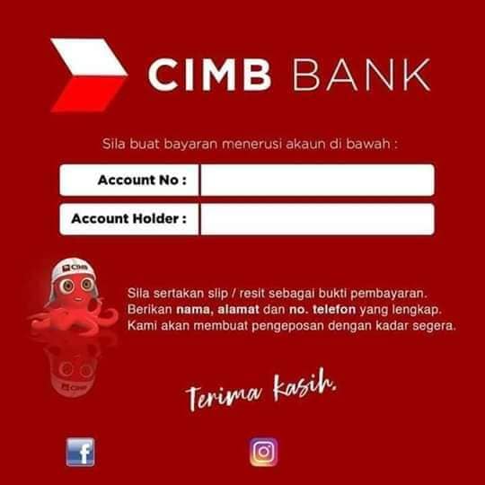Zahiera Template Akaun Bank Untuk Online Seller Nanti Facebook