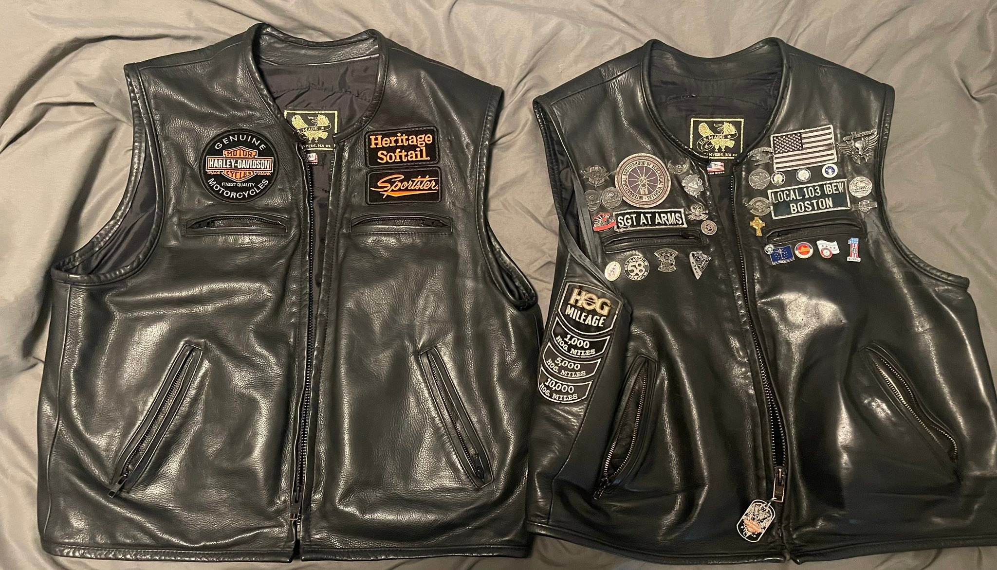 Homemade Harley Davidson vest from 70's Levi vest