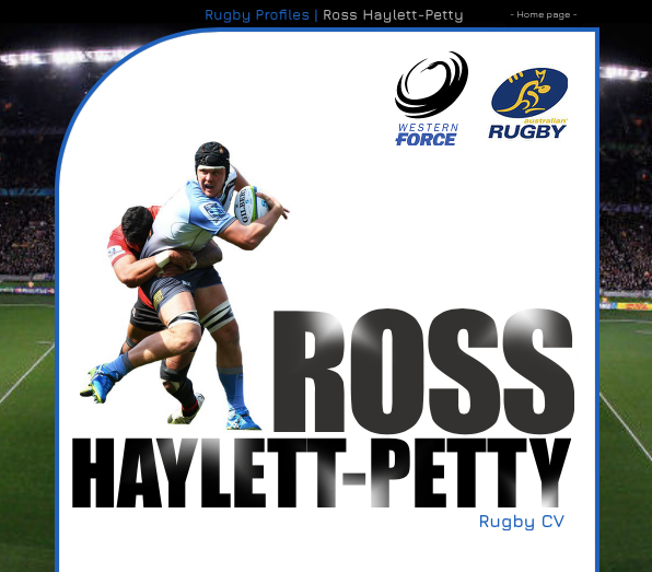 Rugby Profiles - - ROSS HAYLETT-PETTY - Welcome to the...
