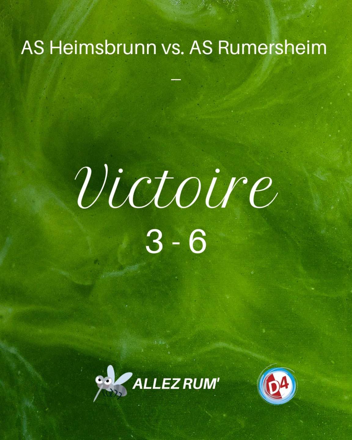 AS - ⏱️ Fin du match Victoire 3-6 entre l’AS Rumersheim et l'AS ...
