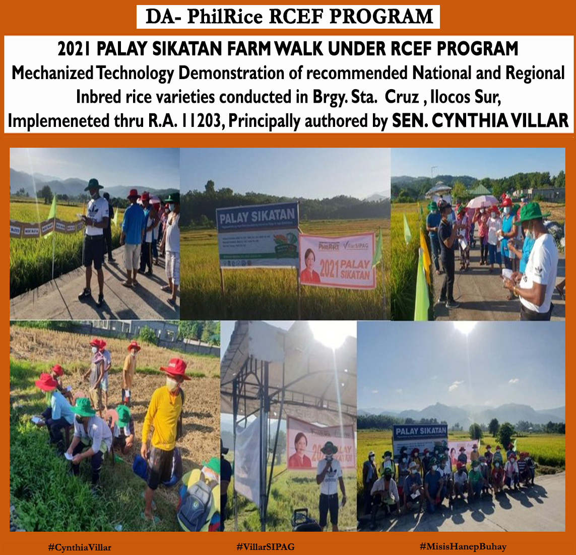 2021 Palay Sikatan Farm Walk under... - Uswag sa Kalambuan | Facebook