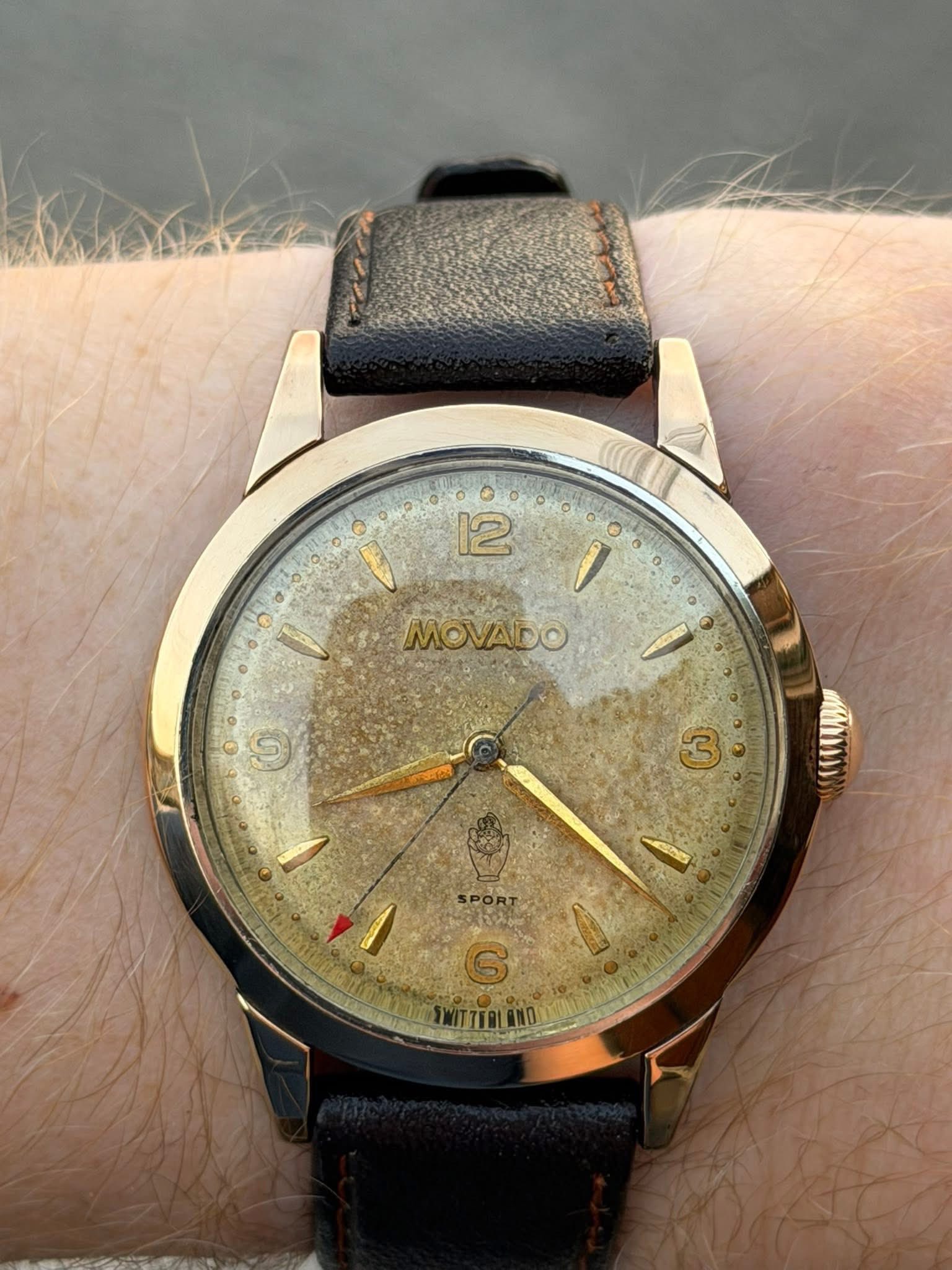 1950s Movado cal. 260m watch with 14k gold-capped case