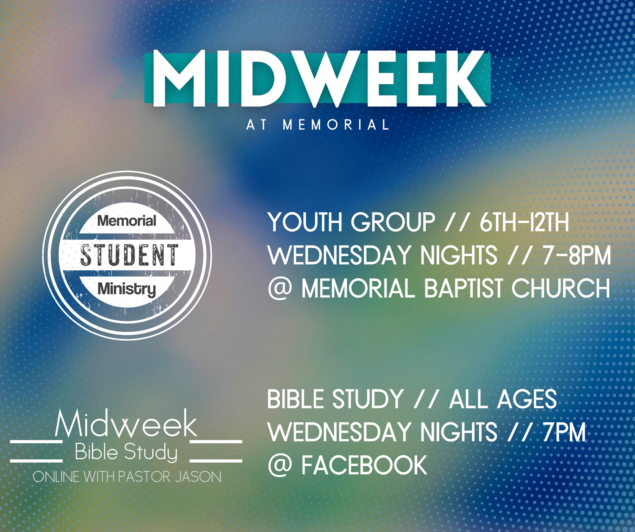 Our midweek programs are back... - Memorial Baptist Church | Facebook