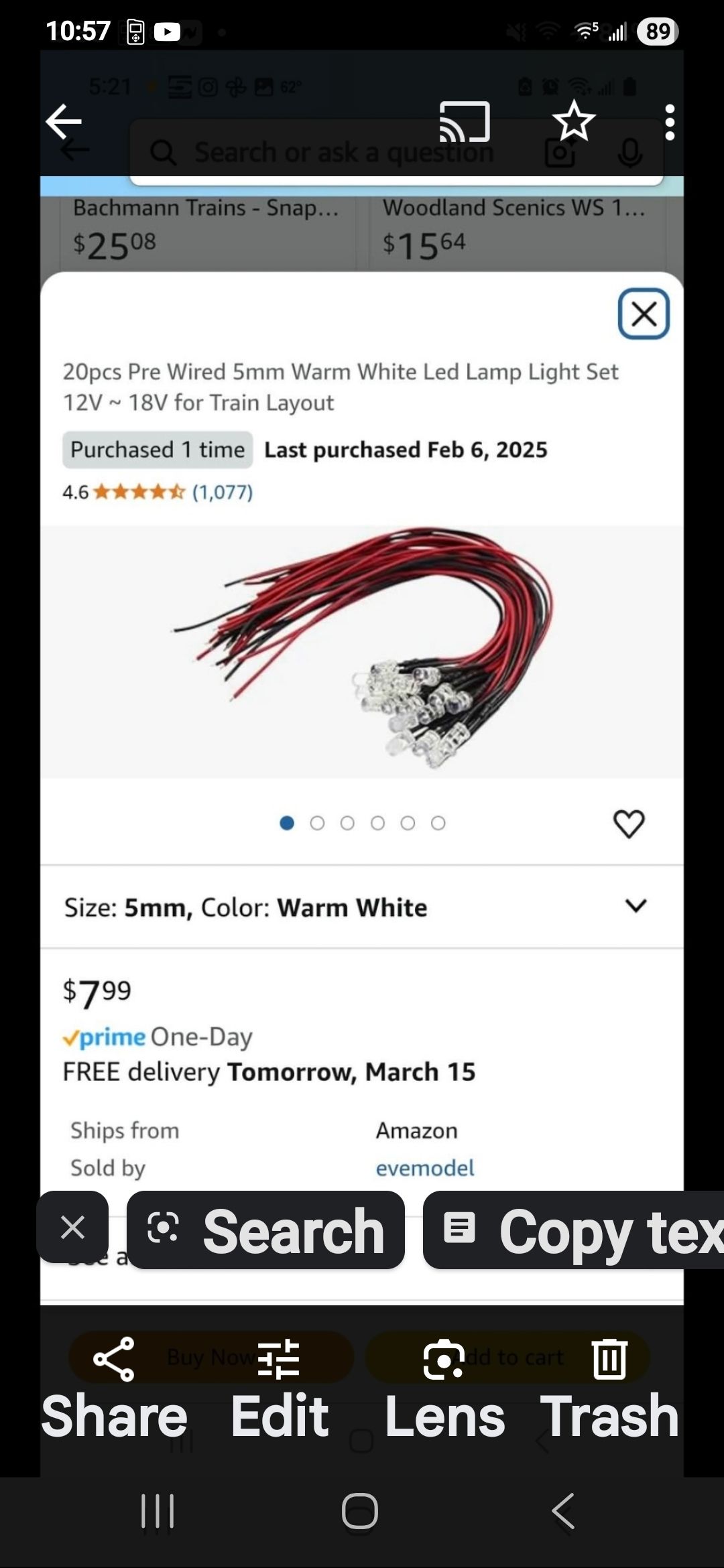 Clearance Model Street Lamp Warm White Light Lamppost