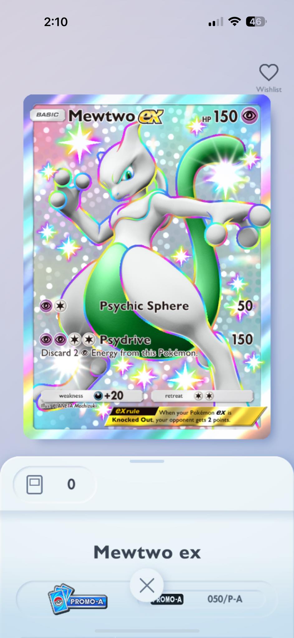 basic pokemon mewtwo promo card 052 - Ace 9 052 / Promo Card Type / HP / Stage 2022 Pokemon Sword & Shield