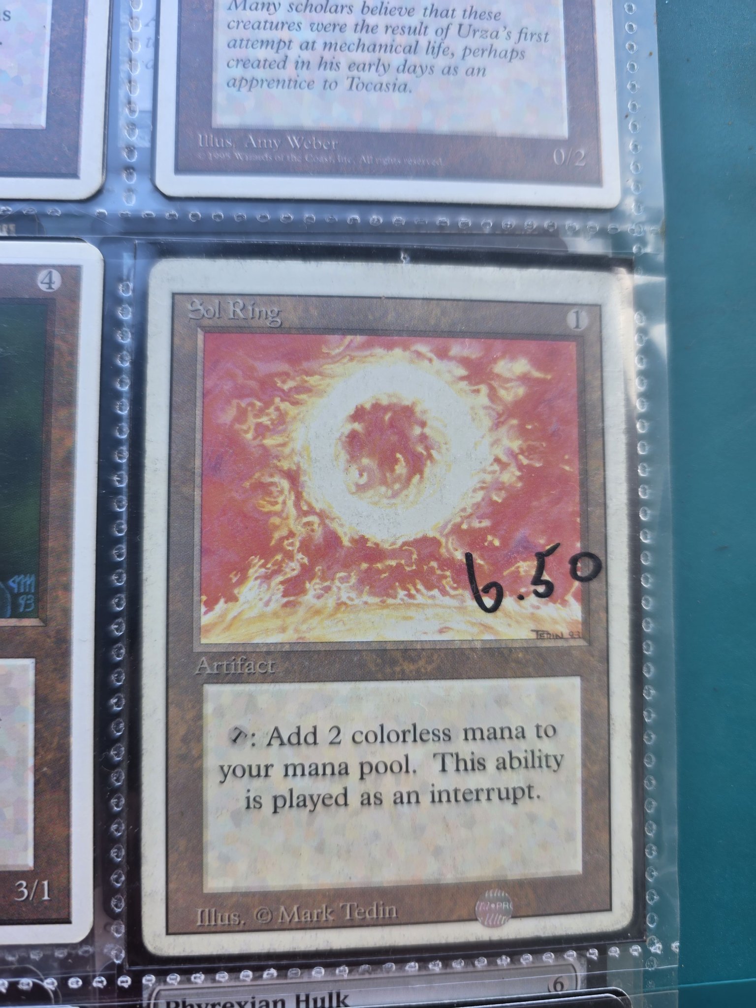 Hi everyone! I have a pretty cool warped Sol Ring from Dan Frazier
