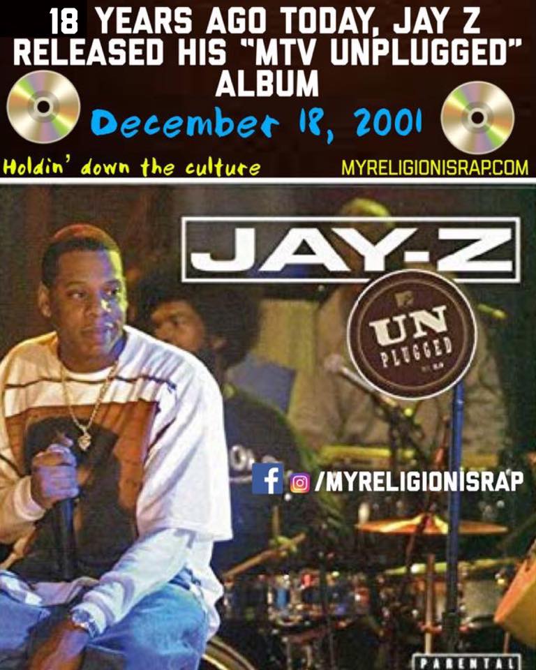 19 years ago today Jay Z released his “MTV Unplugged” album.