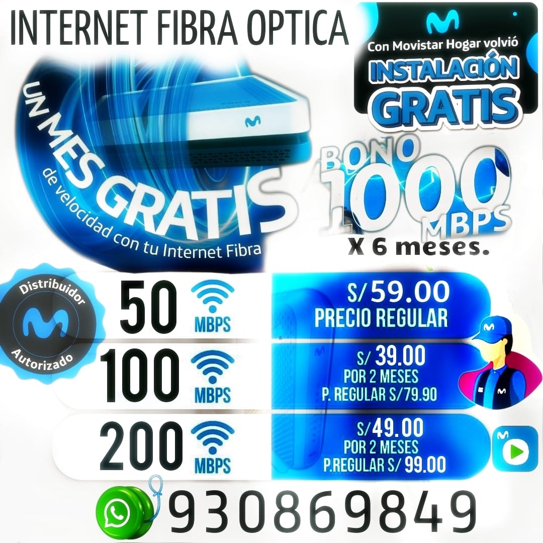 Internet Fibra Movistar Hogar - Agente Autorizado