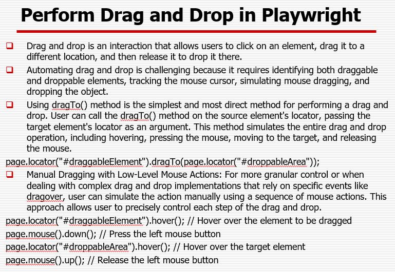 Selenium Automation Group | Playwright with Java: Perform Drag and Drop ...