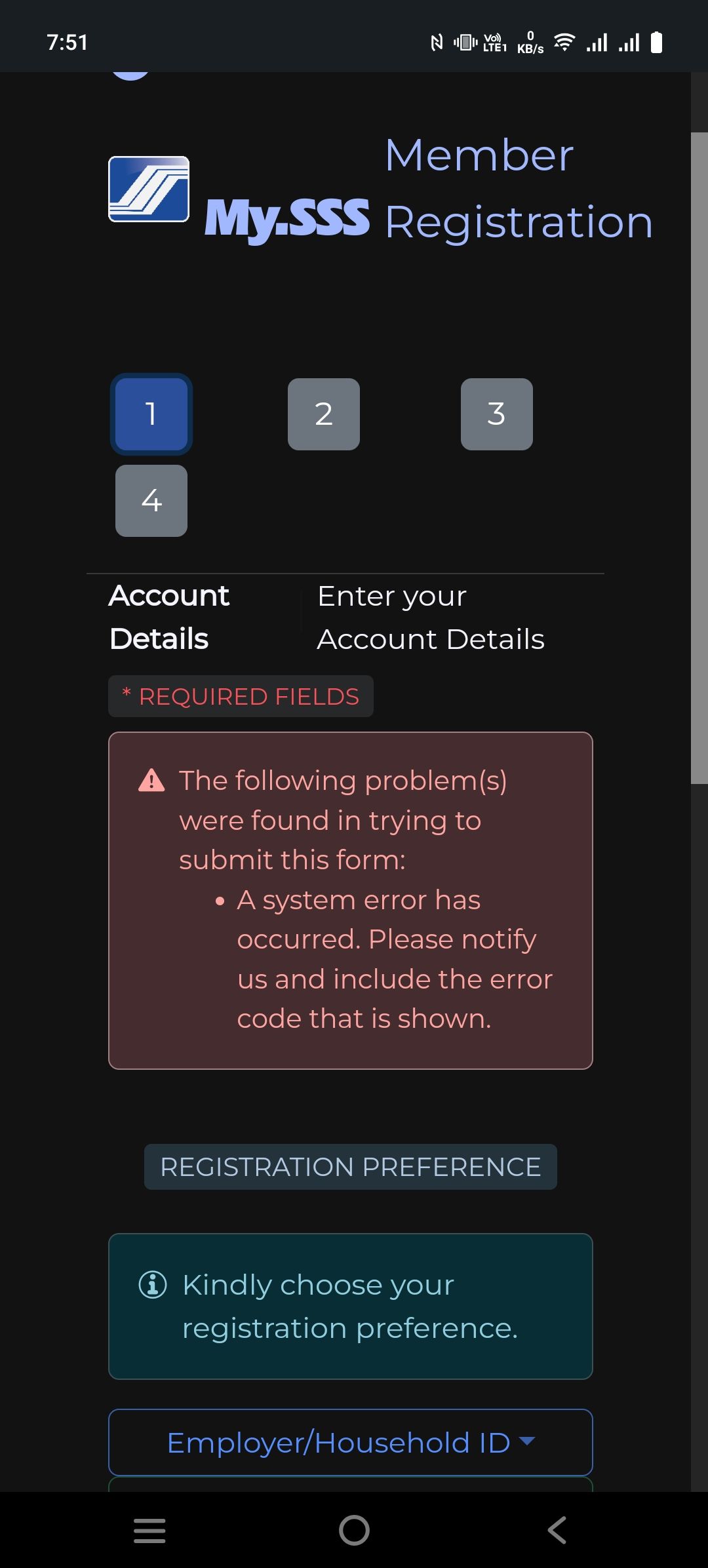 SSS Online Assistance | CL47: A system error has occurred | Facebook