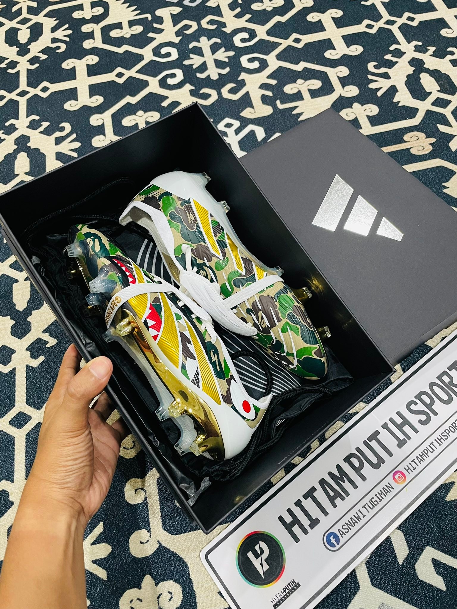 READY STOCK??? . . Details: BAPE X ADIDAS PREDATOR ELITE FT FG 