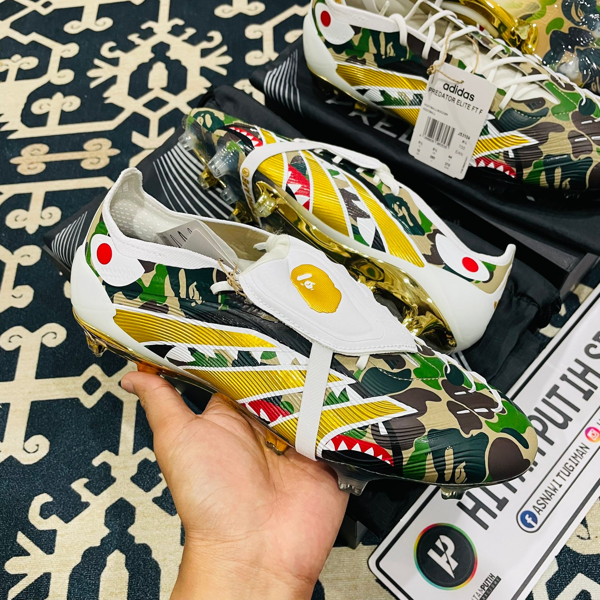 READY STOCK??? . . Details: BAPE X ADIDAS PREDATOR ELITE FT FG 