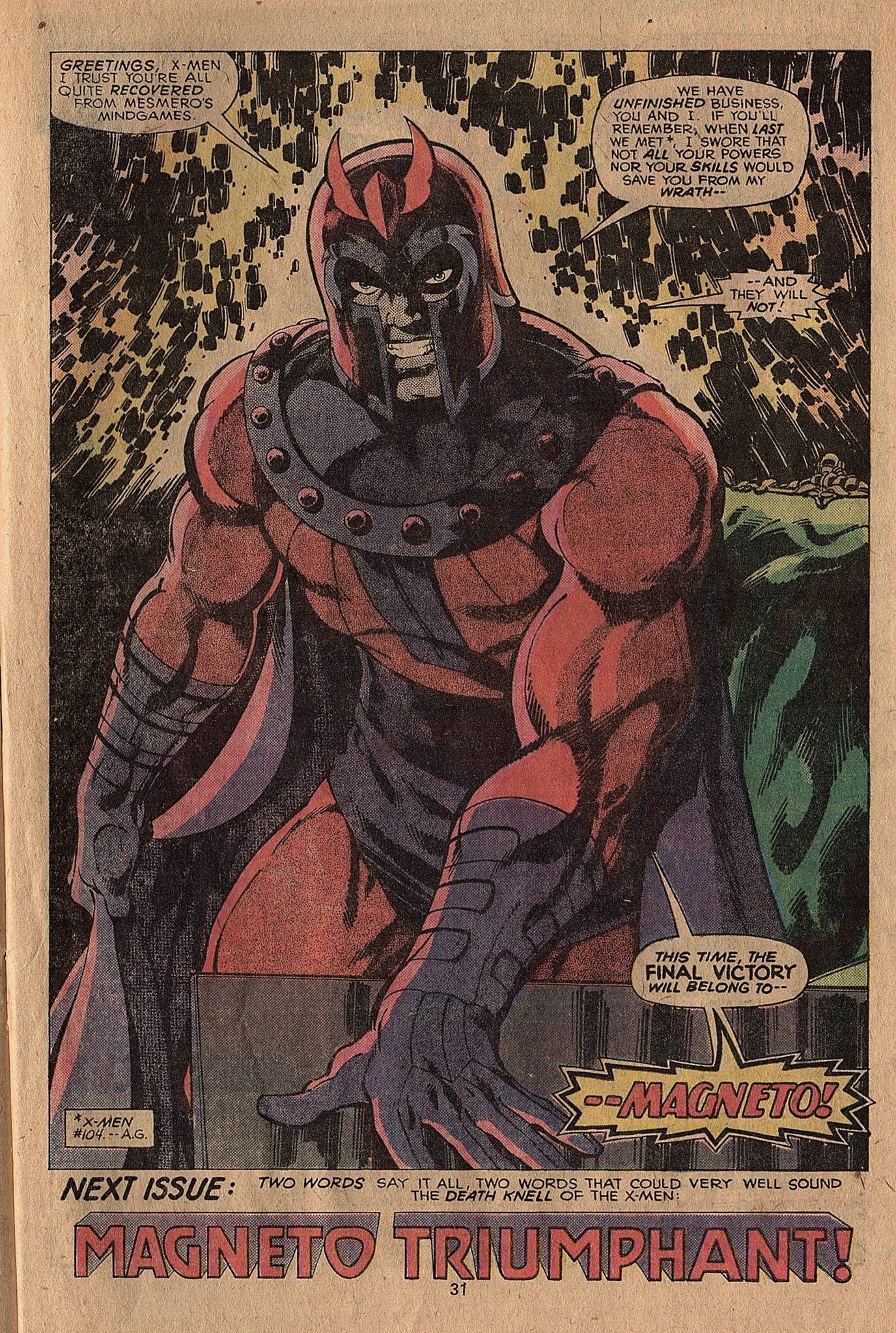 Classic Comic - X-Men #111 (1978) - Mesmero and Magneto appear