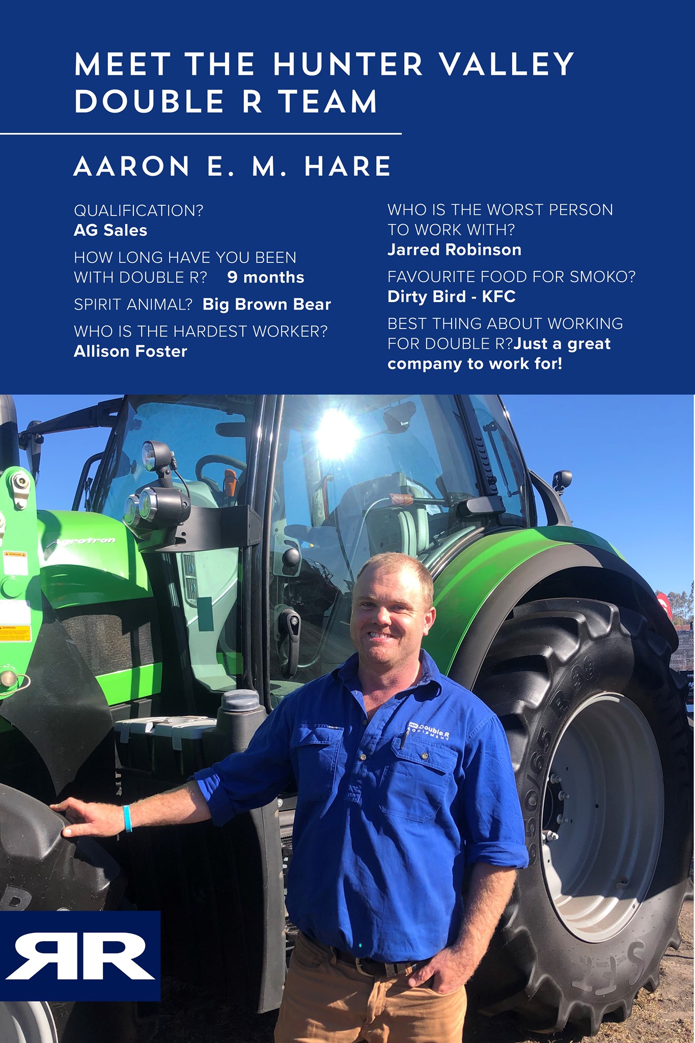 MEET THE TEAM! He's on the... - Double R Equipment Sales