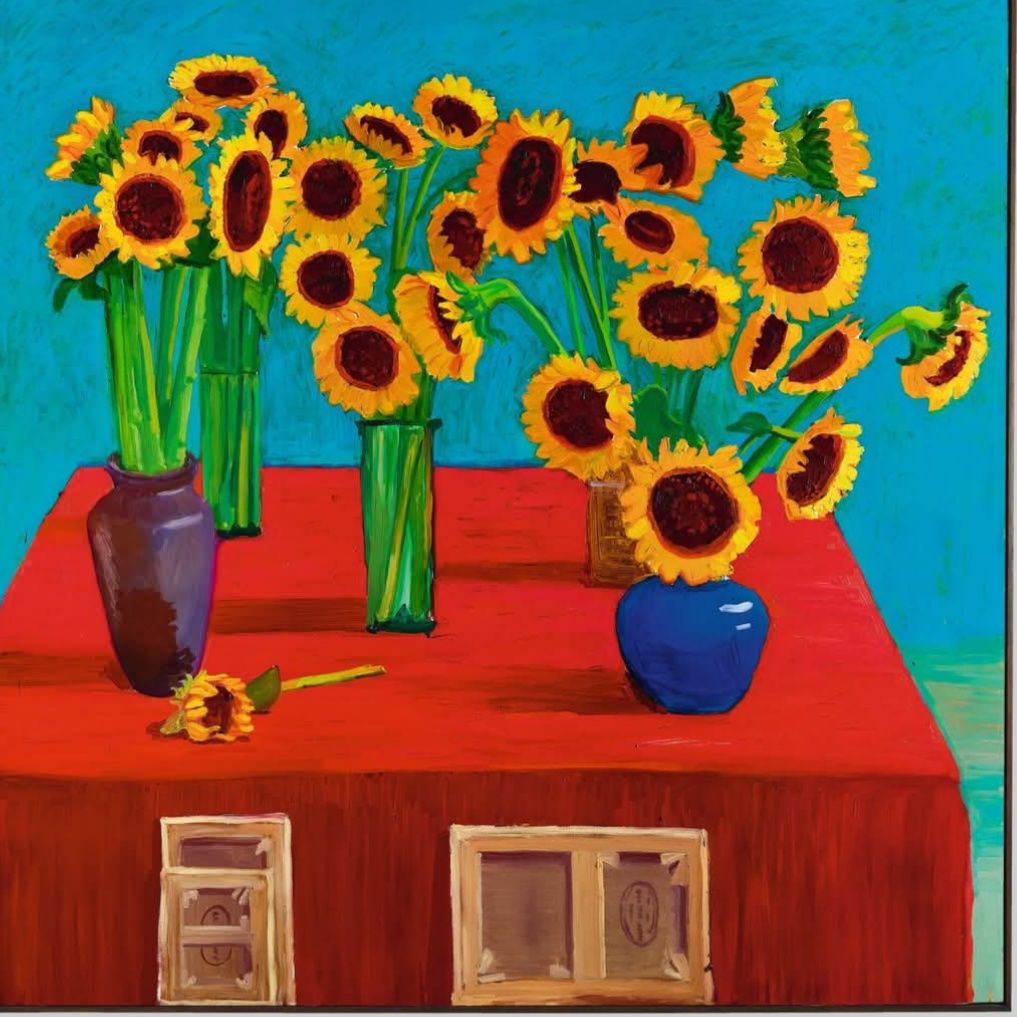 David Hockney (British Artist) Amaryllis in Vase 1984