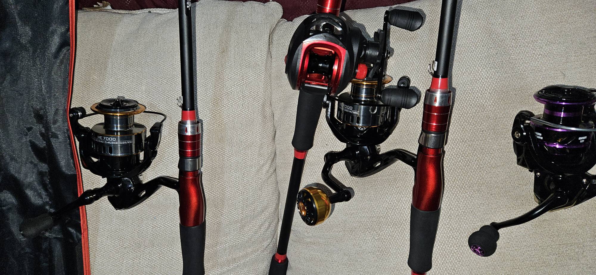 baitcasting rod and reel combo ProFISHiency Drip Baitcast - Left load Abu Garcia Veritas LTD Color/Gear Ratio:Red / 9.1:1 long lasting bushing