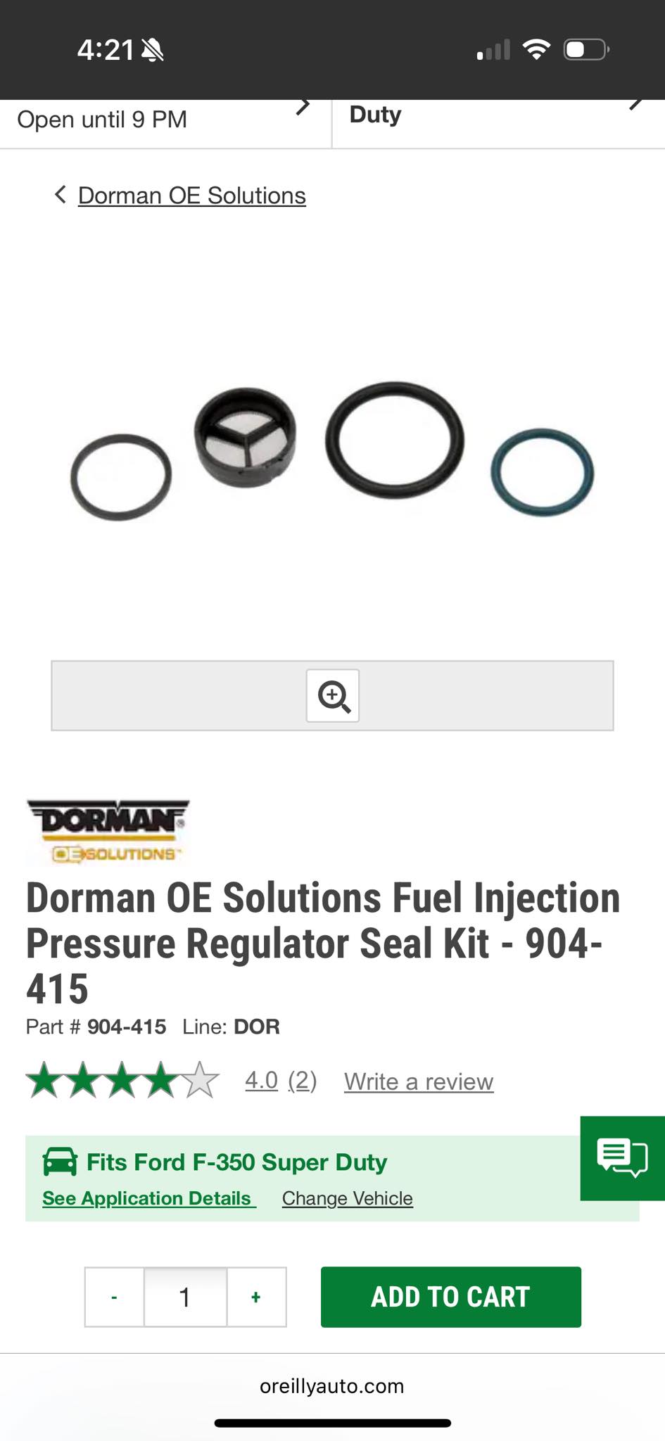 4C3Z-9B246-F STC HPOP Fitting Update O-Ring Repair Kit – For Ford F250 6.0L