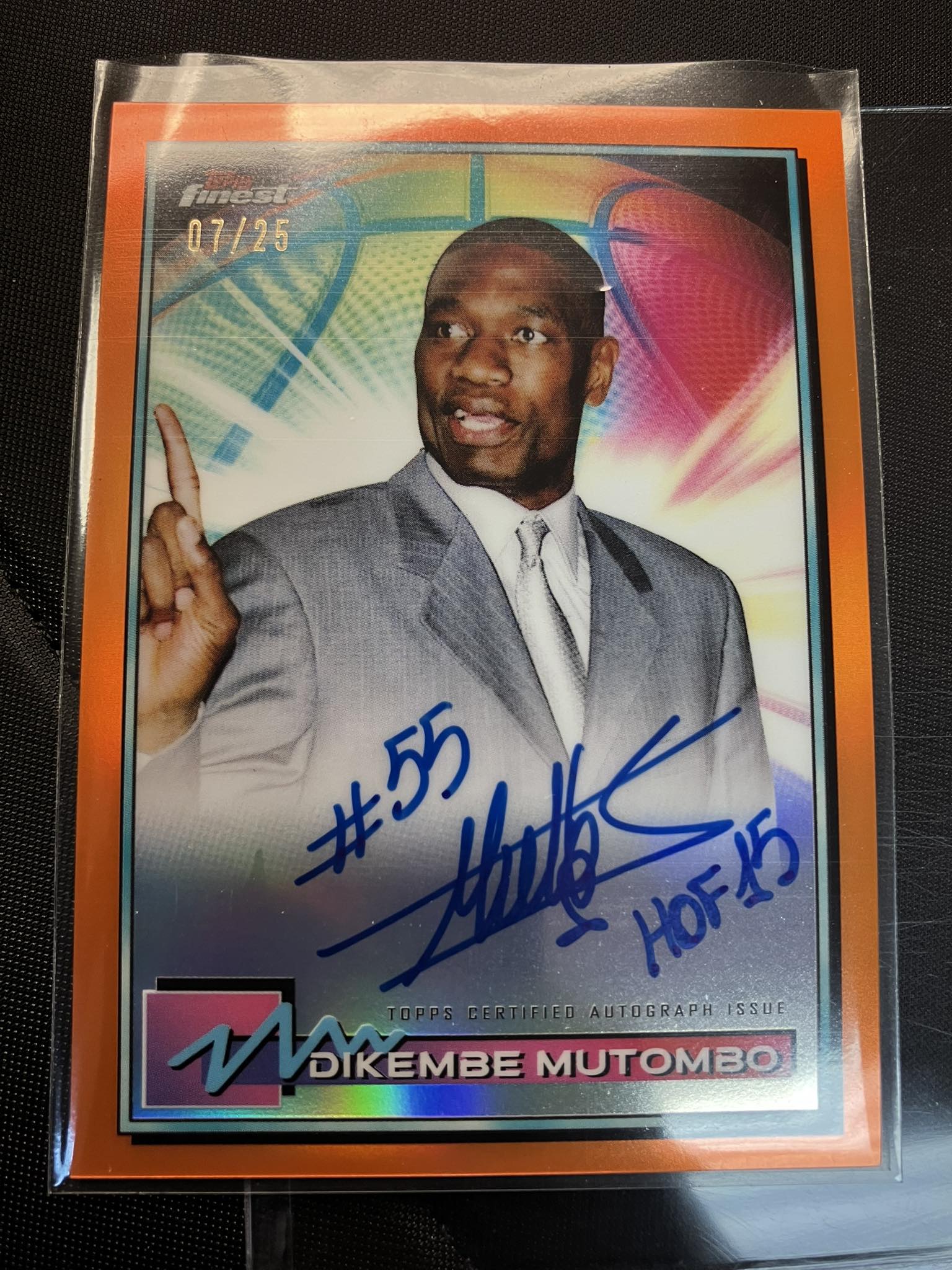 Pulled Dikembe Mutombo autograph from Walmart mystery tin