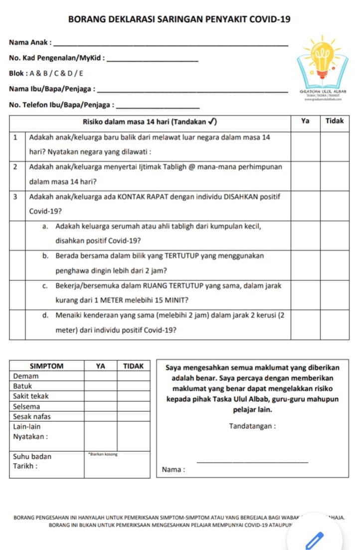 Graduan Ulul Albab Assalamualaikum Dan Salam Sejahtera Kepada Ibu Bapa Penjaga Anak Anak Taska Ulul Albab Yang Kami Hormati Sukacita Dimaklumkan Taska Akan Mula Beroperasi Pada 1 Jun 2020 Isnin Guru Dan Kakitangan Taska