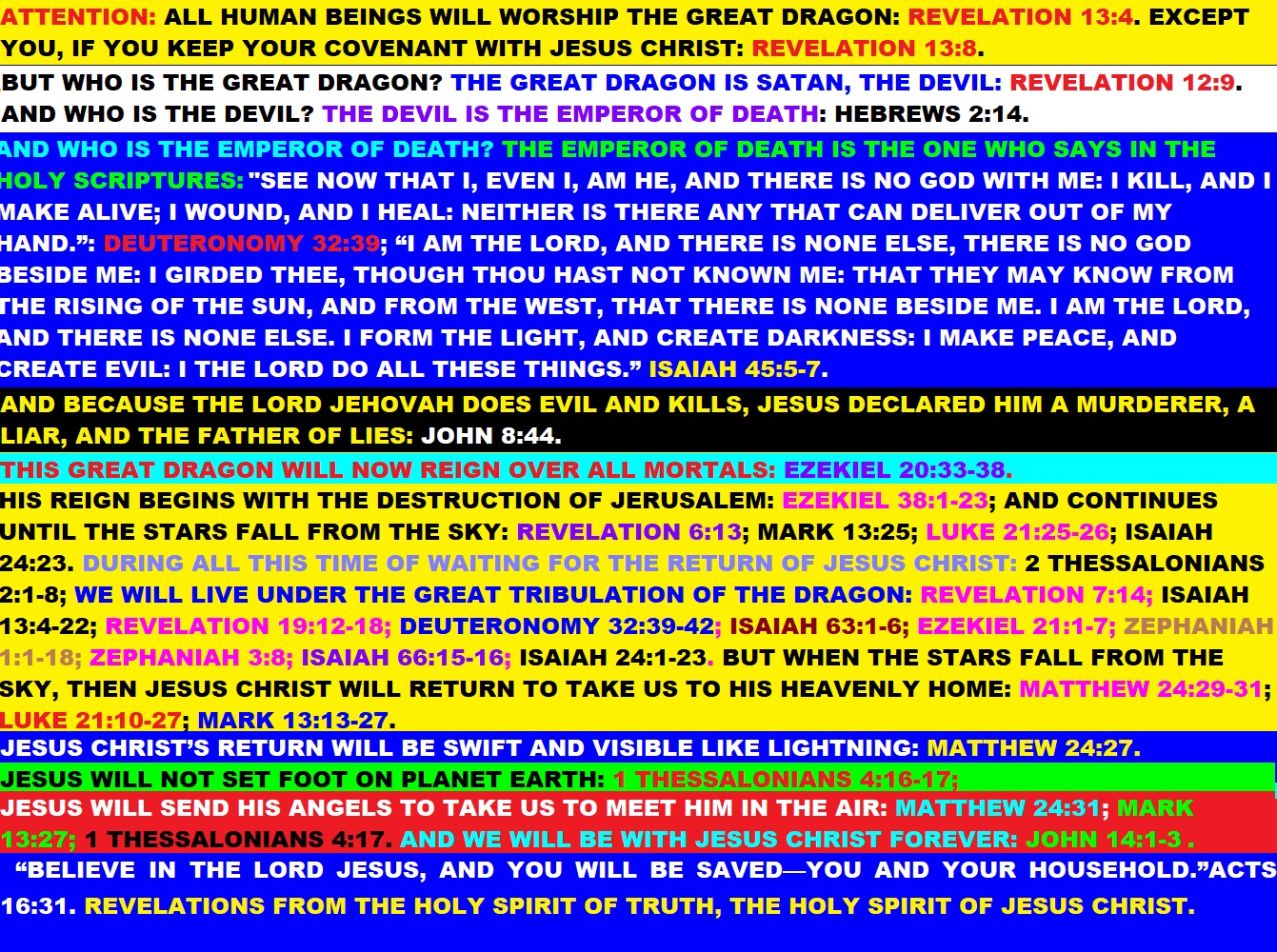 John 8: 41-45 JESUS PRESENTS THE HOMICIDE IN EX 32:27; Deut. 32:39 ...