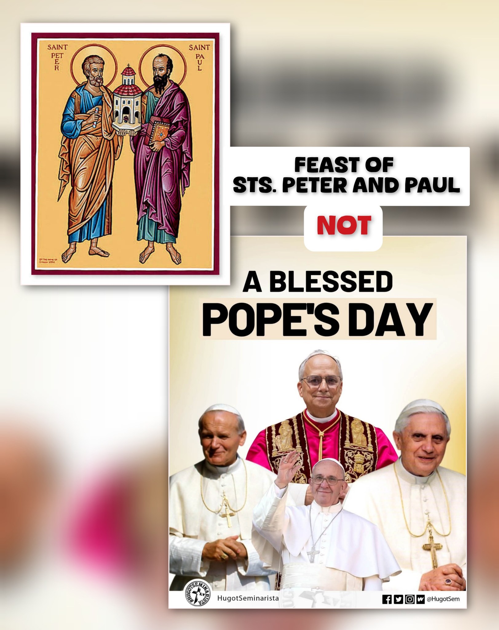 Dro - 𝐖𝐡𝐲 𝐈𝐭'𝐬 𝐖𝐫𝐨𝐧𝐠 𝐭𝐨 𝐒𝐚𝐲 𝐏𝐨𝐩𝐞𝐬 𝐃𝐚𝐲 June 29 is the Feast of Sts ...