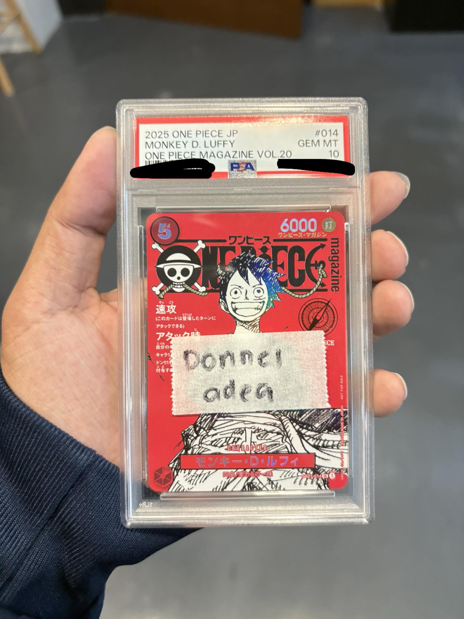 One Piece Magazine Promo Card - Luffy PSA 10 $300 + shipping