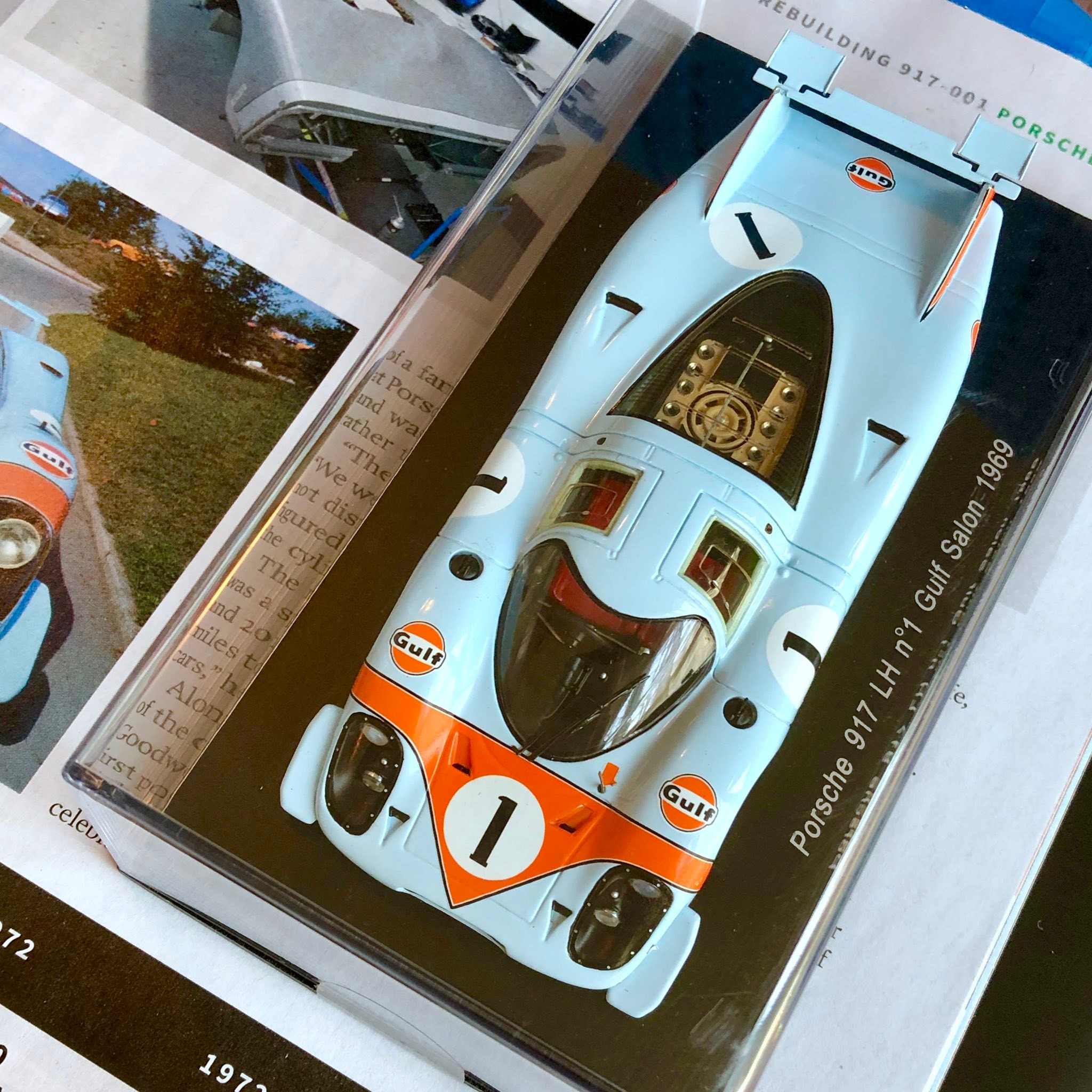 Spark 1:43 scale Porsche 917 LH #1 Gulf Salon 1969 🏁🇩🇪
